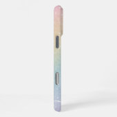 Modern Abstract Design met Gliter Initialen & Naam iPhone Hoesje (Rechterkant)