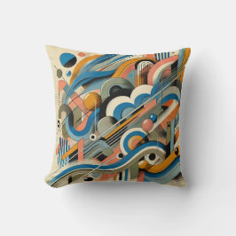 Modern abstract design met subtiele oosterse invlo kussen