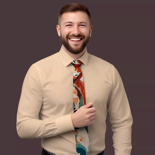 Modern Abstract Design Stropdas met Veelkleurige P