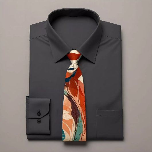 Modern Abstract Design Stropdas met Veelkleurige P