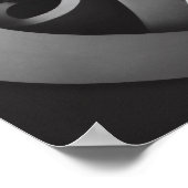 Modern Abstract Design Zwart kubisme Surrealisme 4 Poster (Hoek)