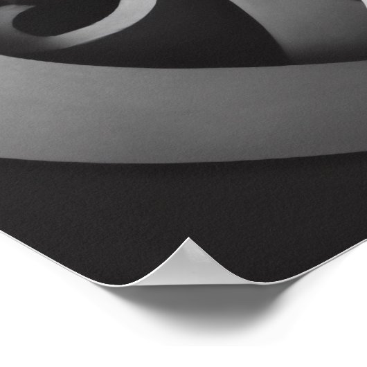 Modern Abstract Design Zwart kubisme Surrealisme 4 Poster (Hoek)