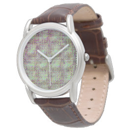 Modern abstract digitaal patroonontwerp 1233 horloge
