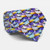Modern abstract digitaal patroonontwerp 1234 stropdas (Opgerold)