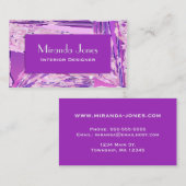 Modern Abstract digitaal schilderij - Violet en ro Visitekaartje (Voorkant / Achterkant)