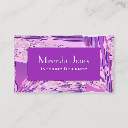 Modern Abstract digitaal schilderij - Violet en ro Visitekaartje (Voorkant)