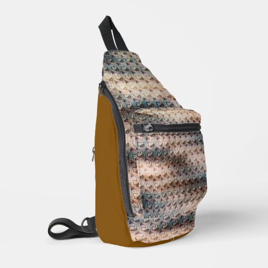 Modern abstract digital pattern design 1240 sling bag (Linkerhoek)