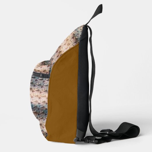 Modern abstract digital pattern design 1240 sling bag (Rechts)
