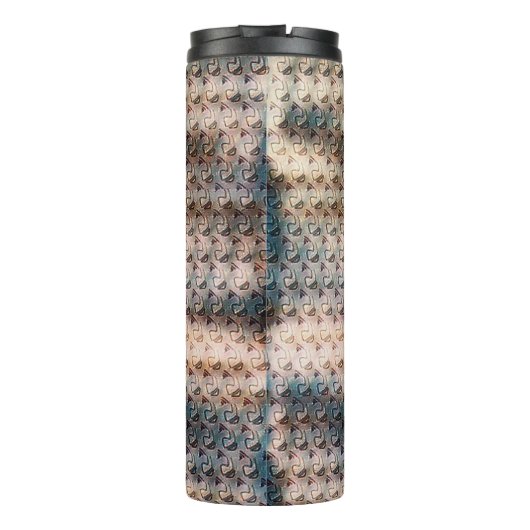 Modern abstract digital pattern design 1240 thermosbeker (Achterkant)