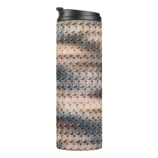 Modern abstract digital pattern design 1240 thermosbeker (Geroteerd rechts)