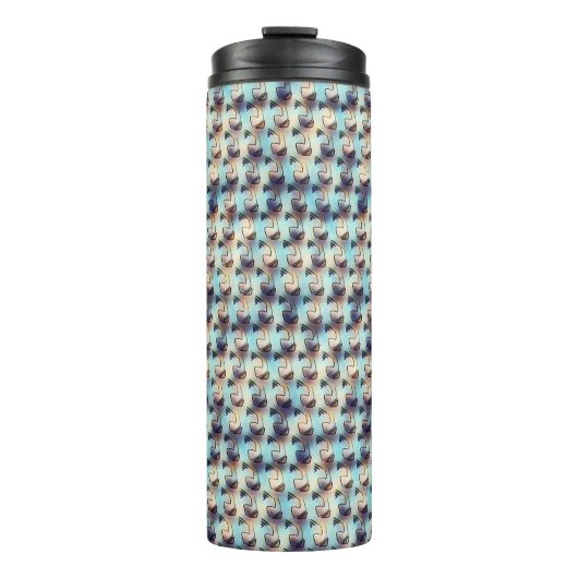 Modern abstract digital pattern design 1242 thermosbeker (Voorkant)