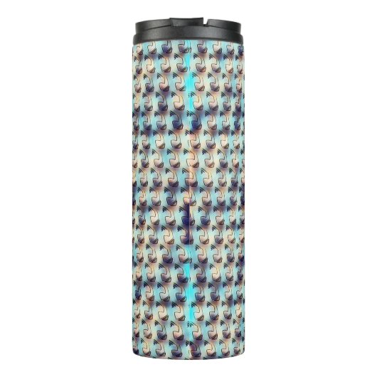 Modern abstract digital pattern design 1242 thermosbeker (Achterkant)