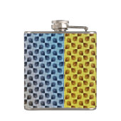 Modern abstract digital pattern design 1243 heupfles (Achterkant)