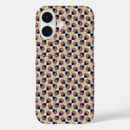 Modern abstract digital pattern design 1245 iPhone 16 hoesje