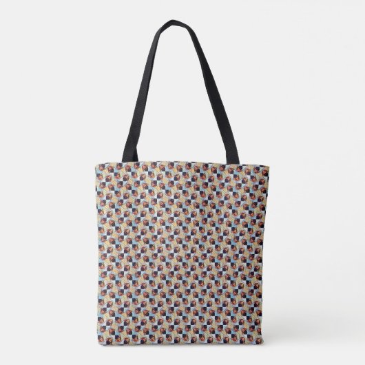 Modern abstract digital pattern design 1245 tote bag (Achterkant)