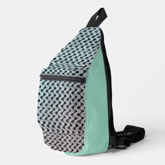 Modern abstract digital pattern design 1246 sling bag (Rechterhoek)