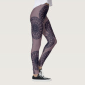 Modern abstract draw in deep blue deep pink leggings (Rechts)