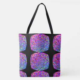 MODERN abstract draw in-light-pink-black-blue Tote Bag