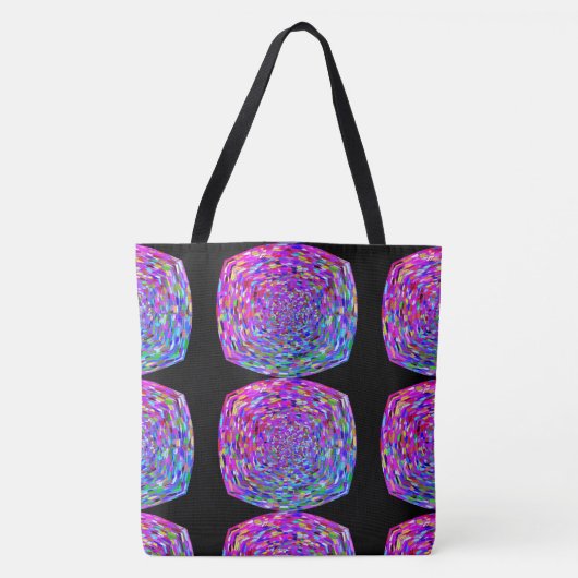 MODERN abstract draw in-light-pink-black-blue Tote Bag (Voorkant)