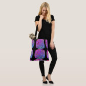 MODERN abstract draw in-light-pink-black-blue Tote Bag (Op model)