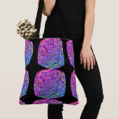 MODERN abstract draw in-light-pink-black-blue Tote Bag (Dichtbij)
