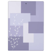 Modern Abstract Dusty Purple White Leaf Clipboard Klembord (Achterkant)