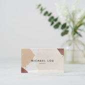 Modern Abstract Earth Tones Trendy Visitekaartje (Staand voorkant)