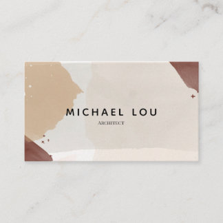 Modern Abstract Earth Tones Trendy Visitekaartje