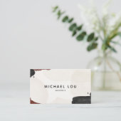 Modern Abstract Earth Tones Trendy Visitekaartje (Staand voorkant)