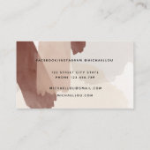 Modern Abstract Earth Tones Trendy Visitekaartje (Achterkant)