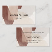 Modern Abstract Earth Tones Trendy Visitekaartje (Voorkant / Achterkant)