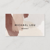 Modern Abstract Earth Tones Trendy Visitekaartje (Voorkant)