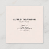 Modern Abstract Earthy Green Brown 3 Vierkante Visitekaartje (Achterkant)