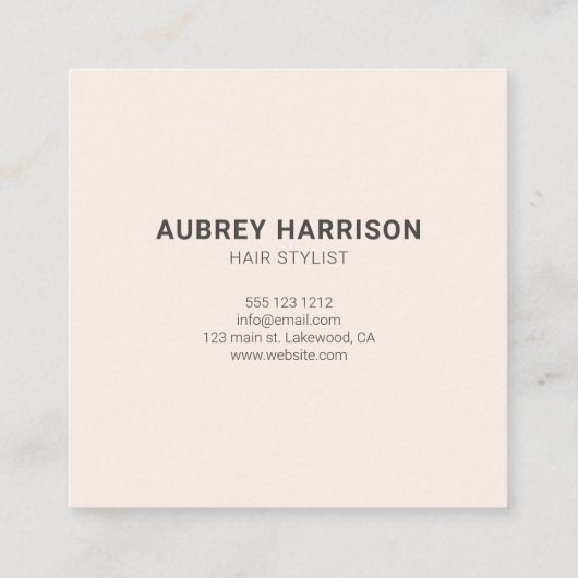 Modern Abstract Earthy Green Brown 3 Vierkante Visitekaartje (Achterkant)