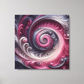 Modern Abstract Eenvoudig Draaiend Roze en Paarse Canvas Afdruk (Voorkant)
