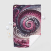 Modern Abstract Eenvoudig Draaiend Roze en Paarse Golfhanddoek (Insitu)