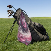 Modern Abstract Eenvoudig Draaiend Roze en Paarse Golfhanddoek (Groen)