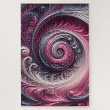 Modern Abstract Eenvoudig Draaiend Roze en Paarse