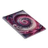 Modern Abstract Eenvoudig Draaiend Roze en Paarse Notitieboek (Rechterzijde)