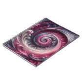 Modern Abstract Eenvoudig Draaiend Roze en Paarse Notitieboek (Linkerzijde)