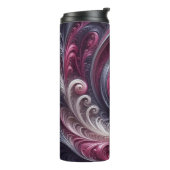 Modern Abstract Eenvoudig Draaiend Roze en Paarse Thermosbeker (Gedraaid links)