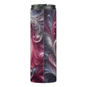 Modern Abstract Eenvoudig Draaiend Roze en Paarse Thermosbeker (Achterkant)