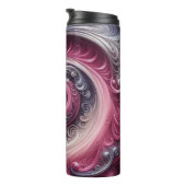 Modern Abstract Eenvoudig Draaiend Roze en Paarse Thermosbeker (Geroteerd rechts)