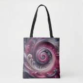 Modern Abstract Eenvoudig Draaiend Roze en Paarse Tote Bag (Voorkant)