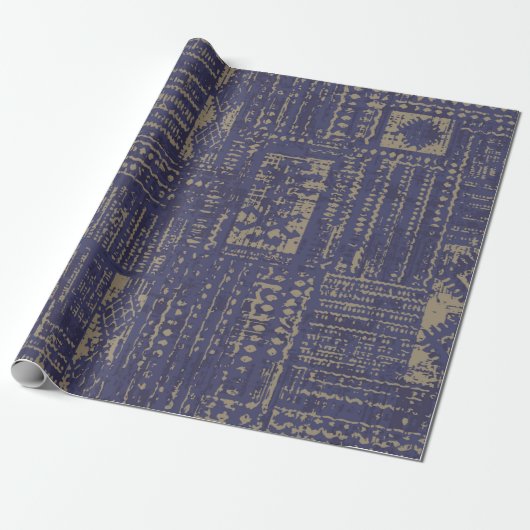 Modern abstract, eigentijds oppervlak pattern desi cadeaupapier (Uitgerold)
