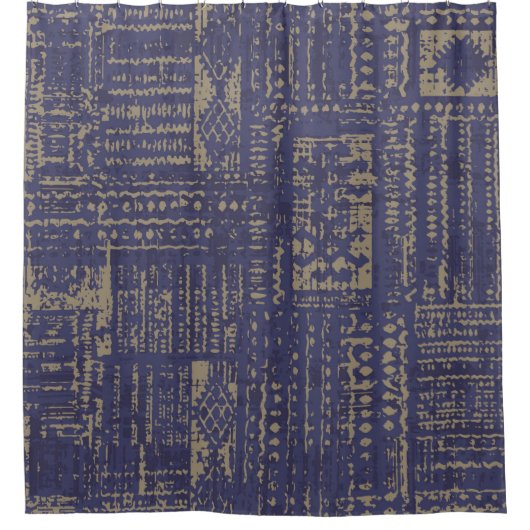 Modern abstract, eigentijds oppervlak pattern desi douchegordijn (Voorkant)