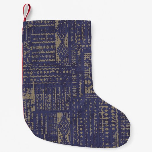 Modern abstract, eigentijds oppervlak pattern desi kleine kerstsok (Voorkant)