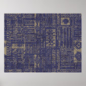 Modern abstract, eigentijds oppervlak pattern desi poster (Voorkant)