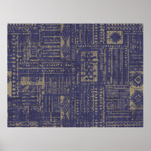 Modern abstract, eigentijds oppervlak pattern desi poster