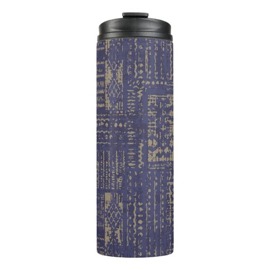 Modern abstract, eigentijds oppervlak pattern desi thermosbeker (Voorkant)